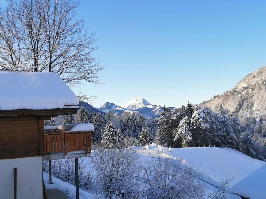 Confortable Chalet Avec Magnifique Vue En Gruyere. Charmey Exterior photo