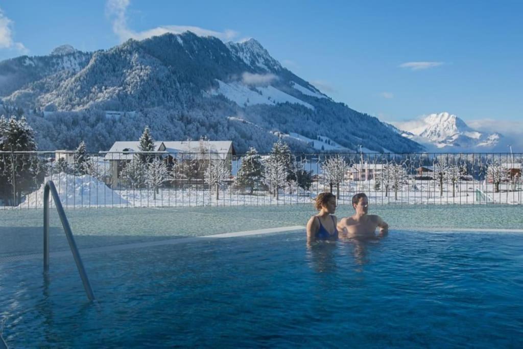 Confortable Chalet Avec Magnifique Vue En Gruyere. Charmey Exterior photo
