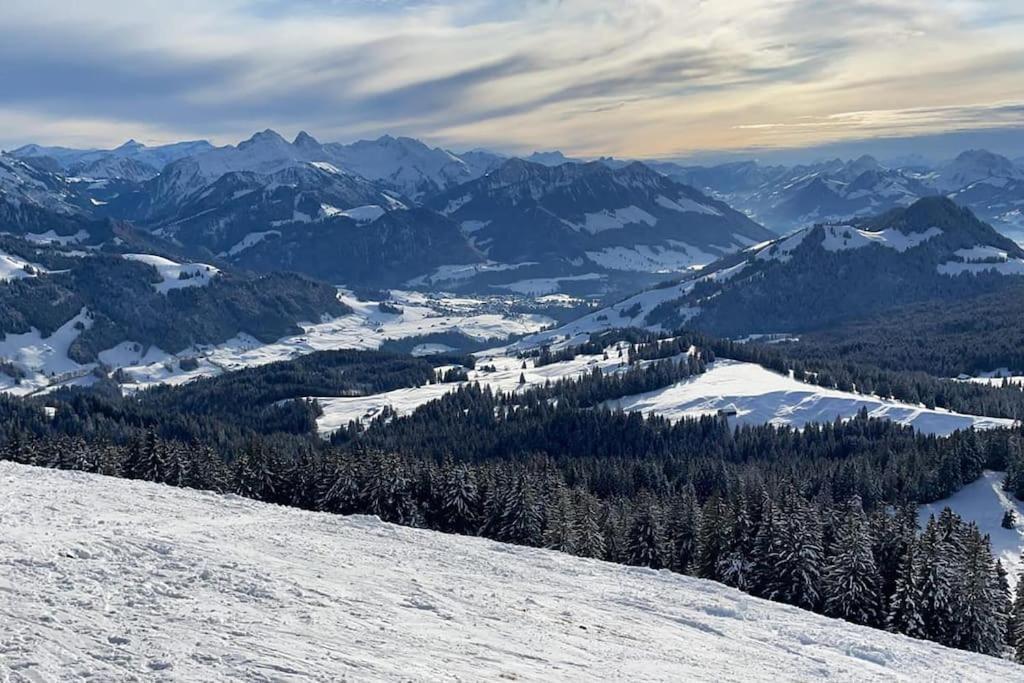 Confortable Chalet Avec Magnifique Vue En Gruyere. Charmey Exterior photo